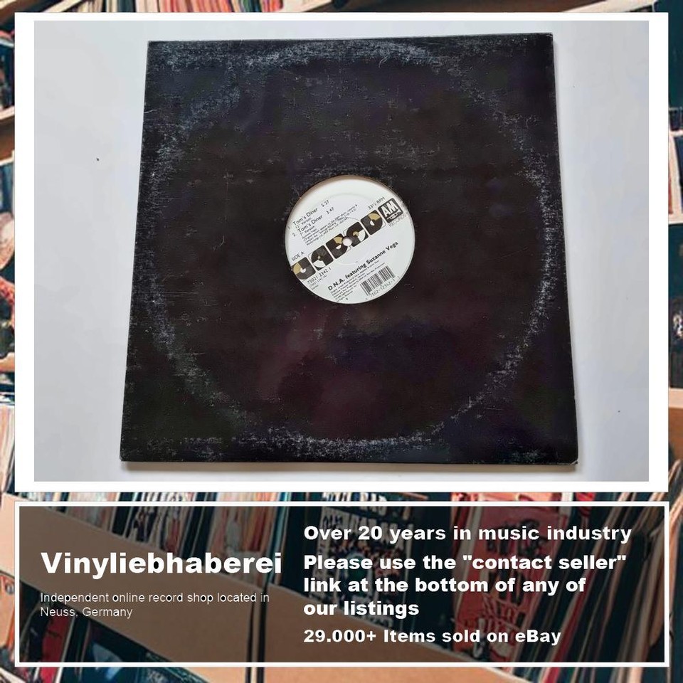 D.N.A. featuring Suzanne Vega Tom's Diner 12'' Vinyl Maxi US eBay