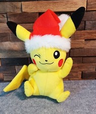 2017 Tomy POKEMON: Pikachu With Santa Hat 9" Plush Stuffed Animal