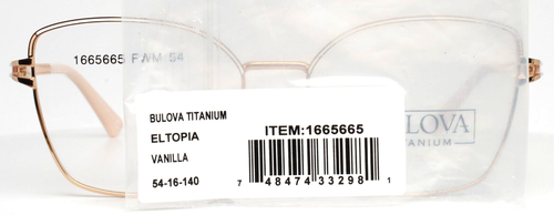 BULOVA Eltopia Vanilla Womens Cat Eye Full Rim Eyeglasses 54-16-140 B:45 - Picture 14 of 15