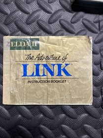 Zelda II: The Adventure of Link Gold Circle Seal (Nintendo NES) Cart , Manual