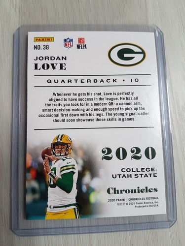 Jordan Love RC Panini Chronicles 2020 Green Bay Packers ! - Bild 2 von 2