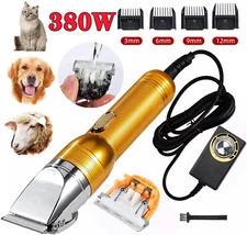 Powerful 380W Electric Pet Animal Clippers for Dogs & Goat with 4 Limit Combs