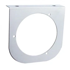 Stainless Light Bracket w/ One 4" Light Cutout - Set of 2