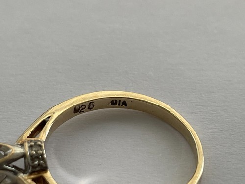 0.25ct Diamond Ring 9ct Gold Solitaire Diamond Engagement Vintage Ring - Size K - Picture 15 of 20