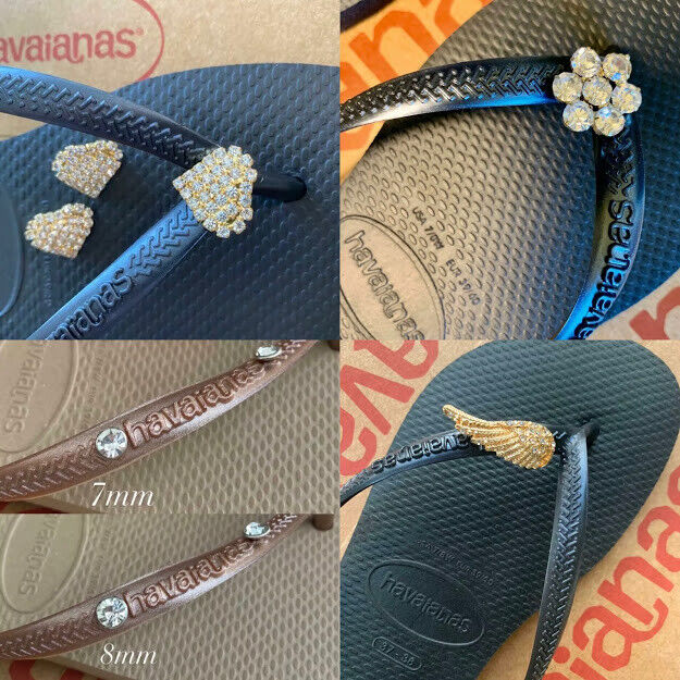 Crystals Or Personalized Crystal Charms for Havaianas SLIM Flip