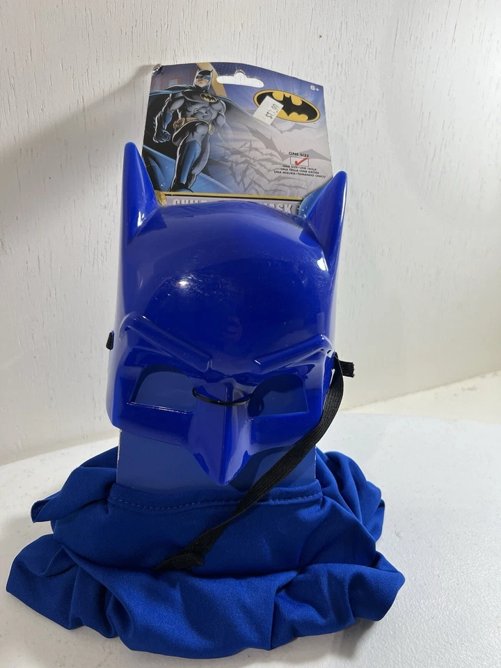 Batman Child Cape And Mask Rubies Kids Toy Super Hero Blue New - Image 2 of 4