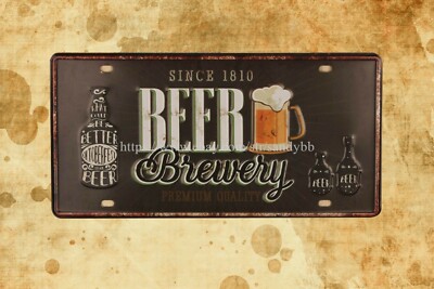 living room decor ideas beer brewery club bar tavern metal tin sign