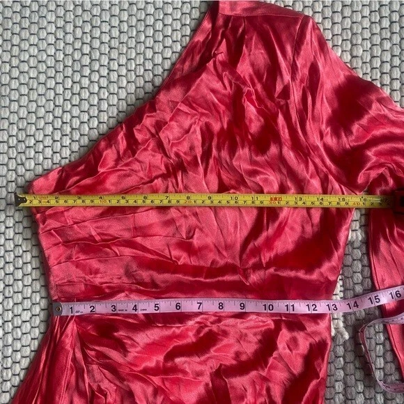 PALM ANGELS Abito lungo Michael Costello Heather in Siena bruciata taglia small nuovo con etichette $328