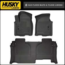 Husky Liners Weatherbeater Floor Mats For 19-26 Silverado Sierra 1500 Double Cab Husky Liners Weatherbeater Floor Mats For 19-26 Silverado Sierra 1500 Double Cab