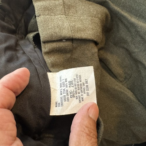 Gorra pantalón abrigo verde USGI USMC VINTAGE AÑOS 70 WL SERGE, MC 2234 - Imagen 7 de 11