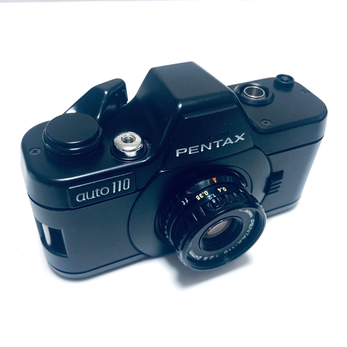 PENTAXペンタックスauto110　バッグ付き 中古】PENTAX ペンタックス auto110 マルーン + 50mm f/2.8