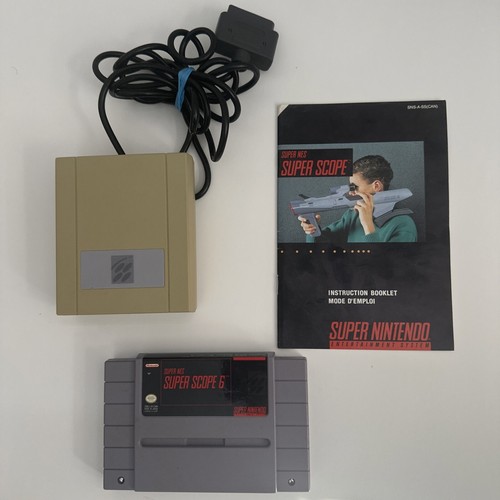 Super Scope 6 Light Gun (Super Nintendo, SNES) Complete CIB - TESTED! - Afbeelding 23 van 24