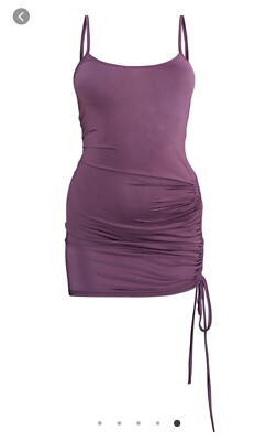 Lilac Mesh Bodycon Ruched PLT dress | eBay