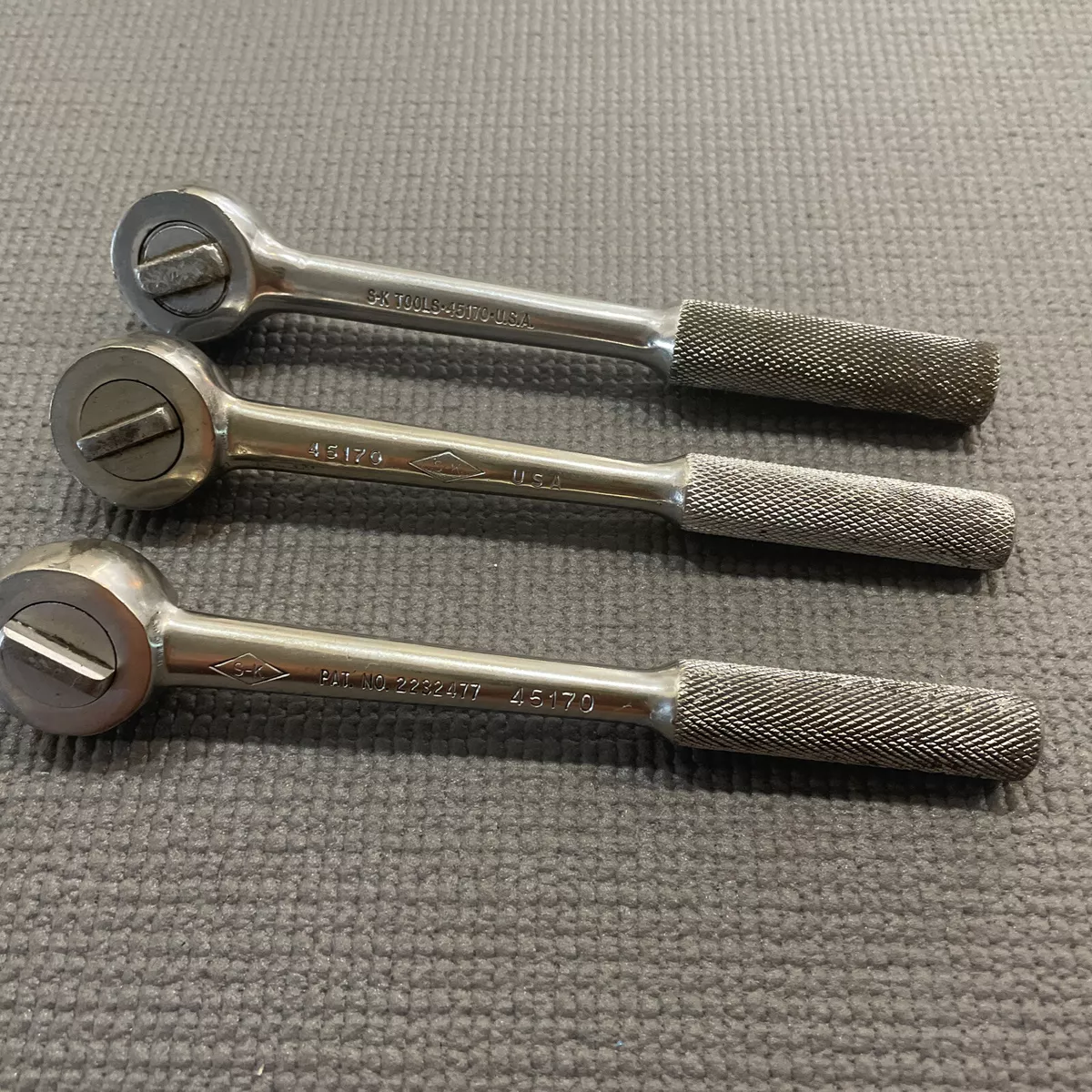 3 S K TOOLS 45170 RATCHETS DRIVE 2 DIAMOND LOGO THE SHERMAN KLOVE USA