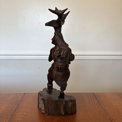 Yaqui Deer Dancer 16” Figural Sculpture Ironwood Ex Jesse Monongye