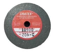 Cratex 2" x 3/8" x 1/4" - Resin Bonded Rubber Wheel (Coarse Grit)
