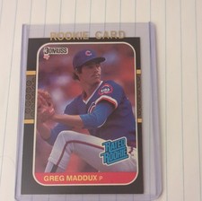 Donruss 1987 Greg Maddux Rated Rookie Rookie Card #36 Chicago Cubs Baseball