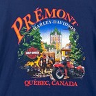 VTG Harley Davidson Premont Quebec Canada Tshirt Mens 2XL Navy Motorcycles USA