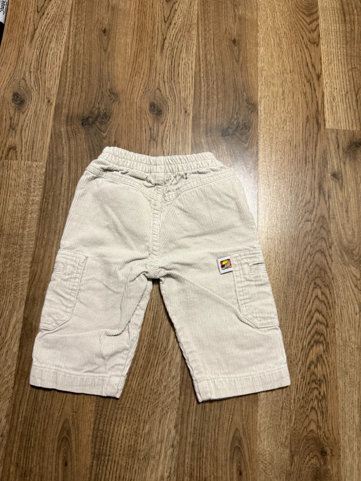 Pantalones Peek A Boo Vintage, Infantil Talla 3/6 Meses, Blanco, Pana, Bolsillos Foto 2 de 4