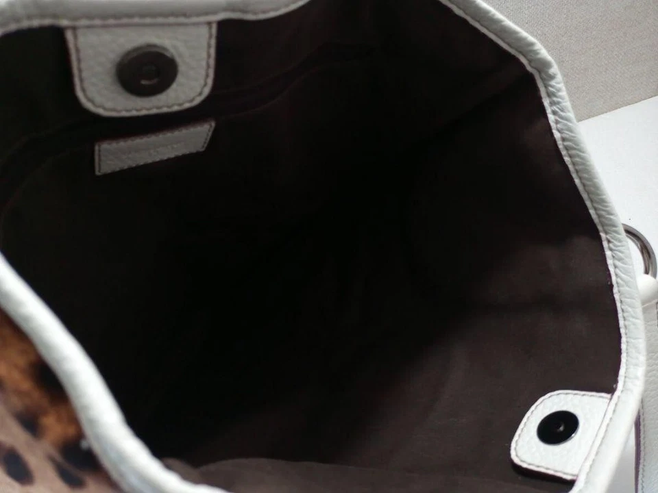 Dolce & Gabbana Bolso de Mano Cartera Leopardo Nylon Cuero Auténtico Foto 4 de 4