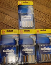 6xGillette Sensor 3 Refill Razor Blade Cartridges 8 ct in each  - 40 Count TOTAL