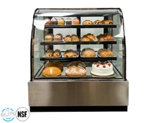 NSF 47" Refrigerated Curved Glass Door Bakery Display Case Deli Meat Show Case