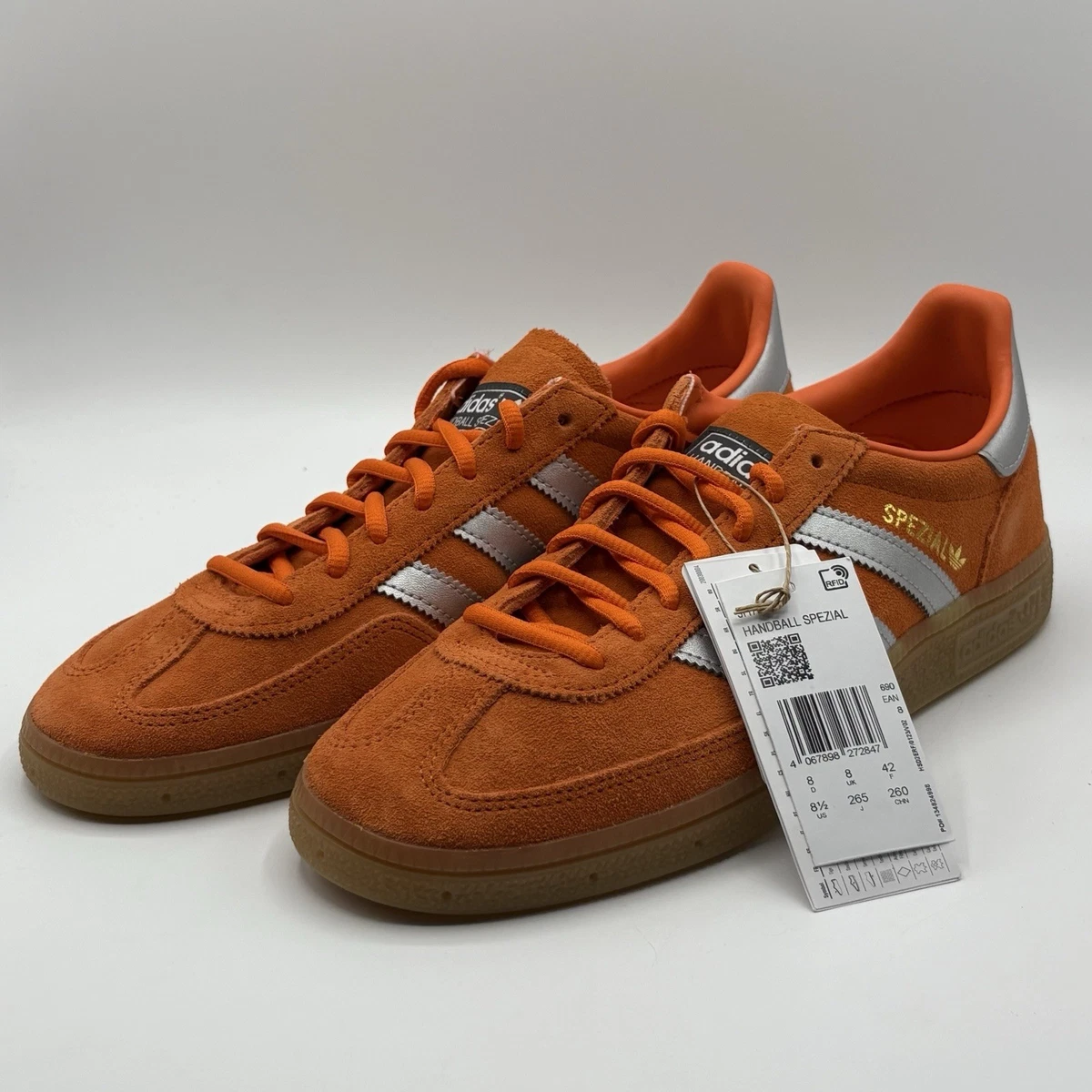 Adidas Originals Handball Spezial Orange Silver‎ JH7557 Mens Shoes Sneakers 8.5 adidas Handball Spezial Orange Silver Mens Womens Sneakers  main image 2