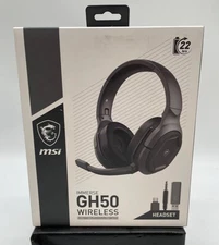 MSI Immerse GH50 Wireless Gaming Headset, Multi-Platform, 22hr Battery - Black
