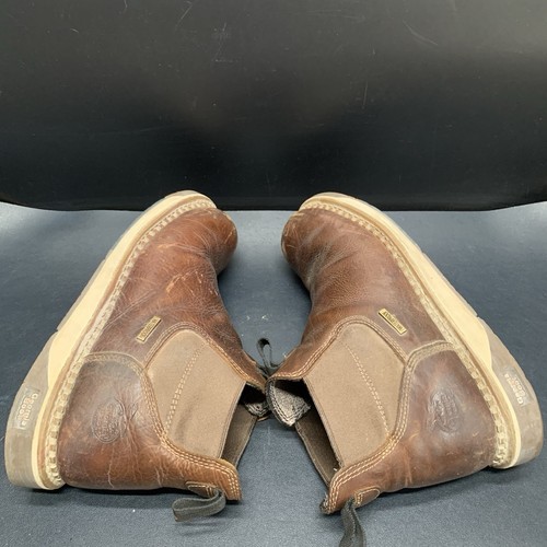 Georgia 5” Chelsea Boot Mens Size 10.5 Brown Leather Work Boots Pull On. - Picture 7 of 11