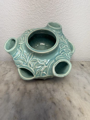Vintage McCoy Pottery Aqua strawberry planter  pot
