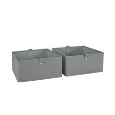 Kids 2pc Folding Storage Bins Set - 10.5  Bin Organizers with Handles - Gray ...