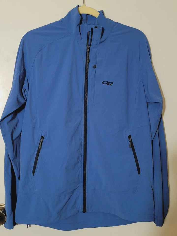 Chaqueta cortavientos Outdoor Research para mujer Lg Ferrosi cremallera completa azul 269188 Foto 3 de 4