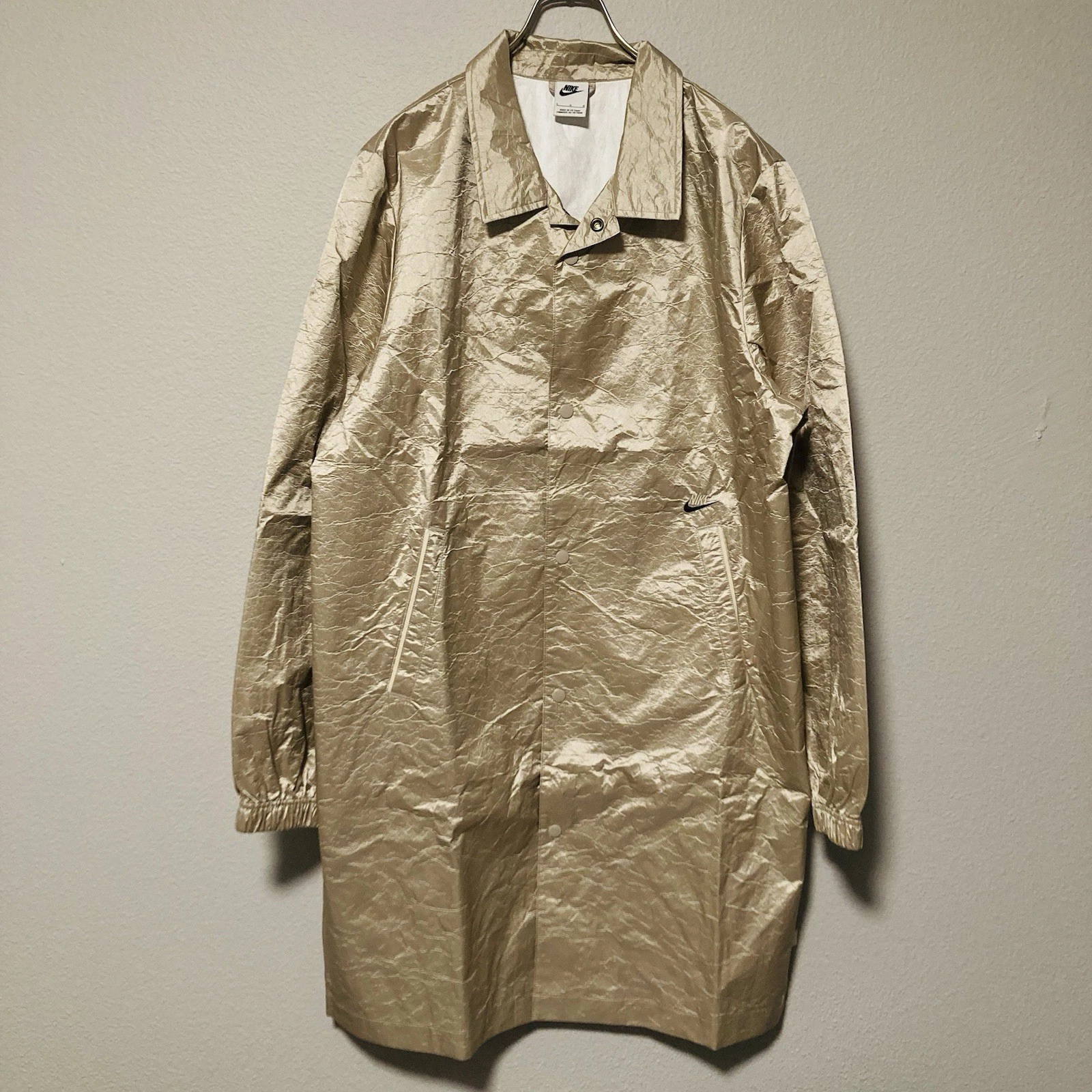 Giacca Uomo Nike Sportswear Lunga Coaches Beige Rara DH7847 236 Large