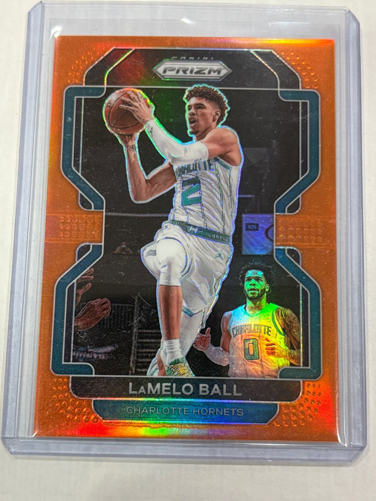 2021-22 Panini Prizm - LaMelo Ball #185 Orange Prizm 38/49