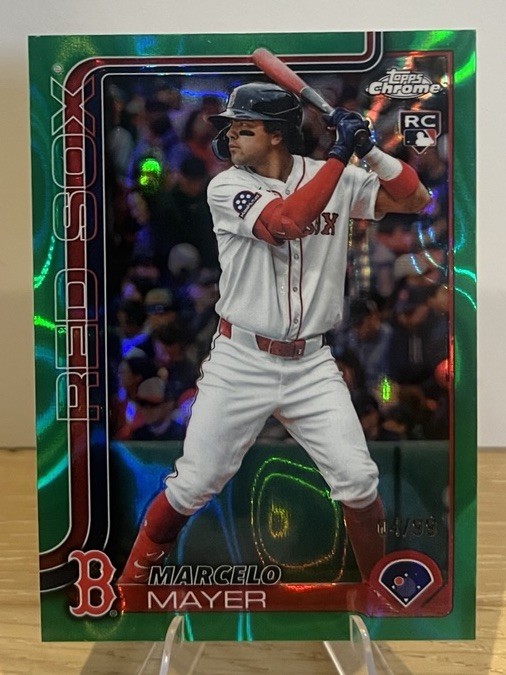 2025 Topps Chrome Update - Marcelo Mayer #USC9 Green Lava Refractor /99 (RC)