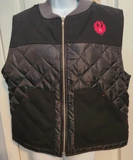 Ruger Vest Black Concealed Gun Carry Quilted Canvas Vtg USA Made Med Read