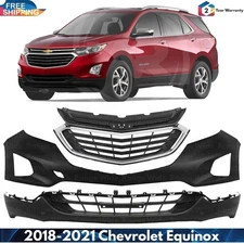 Front Bumper Cover Fascia & Grille Assembly Kit for 2018-2021 Chevrolet Equinox