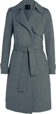 THEORY Wool Cashmere OAKLANE DF WINSOME 2 Trench Coat Women L Gray MSRP$895 NWT