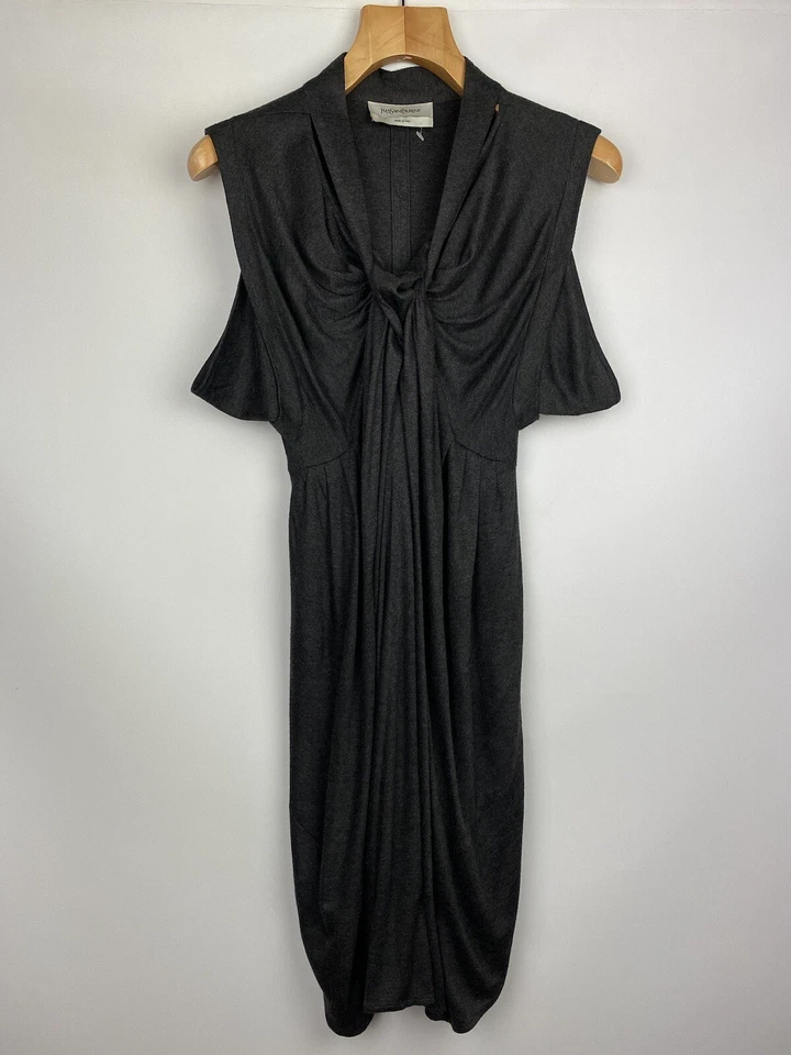 Beautiful YSL Yves Saint Laurent ladies sleeveless viscose dress size 36 - Image 2 of 4