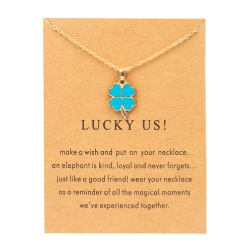 Leaf Clover Necklace for Women Girl Shamrock Charm Clavicle Chain Fashion - Picture 9 of 16