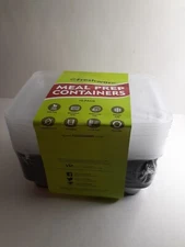 15 Pack Freshware Meal Prep Containers 2 Compartment with Lids Food Storage