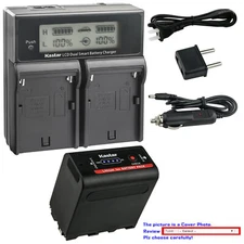Kastar Battery LCD Dual Fast Charger for Sony NP-F960 MVC-FD91 MVC-FD92 MVC-FD95