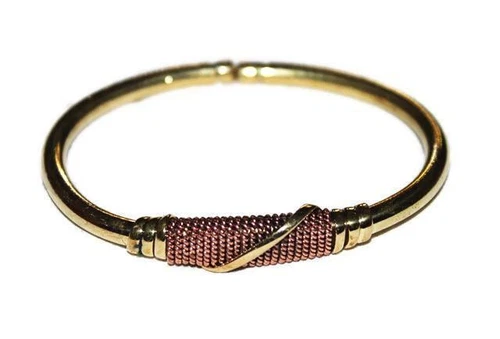 Wrap Design Unisex Brass and Copper Bracelet - Made in Kenya