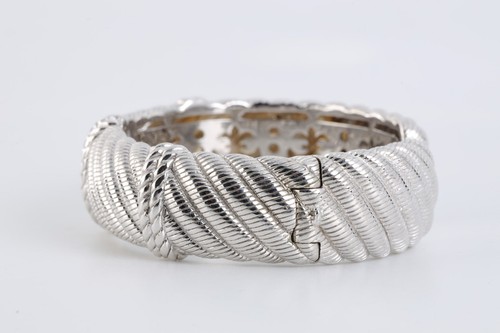 Bracciale Bracciale Bracciale Zirconi Cubici Argento 925 6" Judith Ripka (68,54g.) - Foto 2 di 4