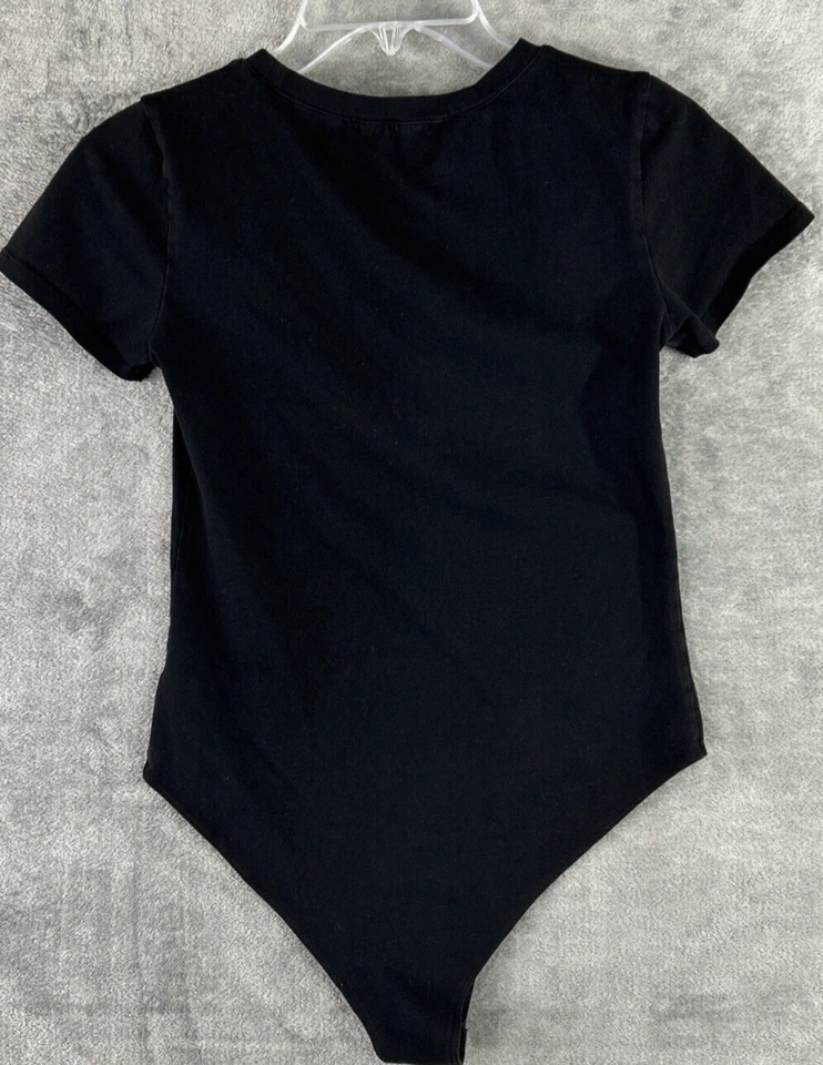 Body negro manga corta MANGOPOP para mujer XS entrepierna a presión cuerpo gótico con bruja Foto 3 de 4