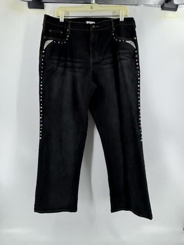 NUEVO CON ETIQUETAS DG2 Gilman 2 piezas conjunto de mezclilla oscura pantalones vaquera occidental con tachuelas chaqueta 16WP 1x - Imagen 12 de 23