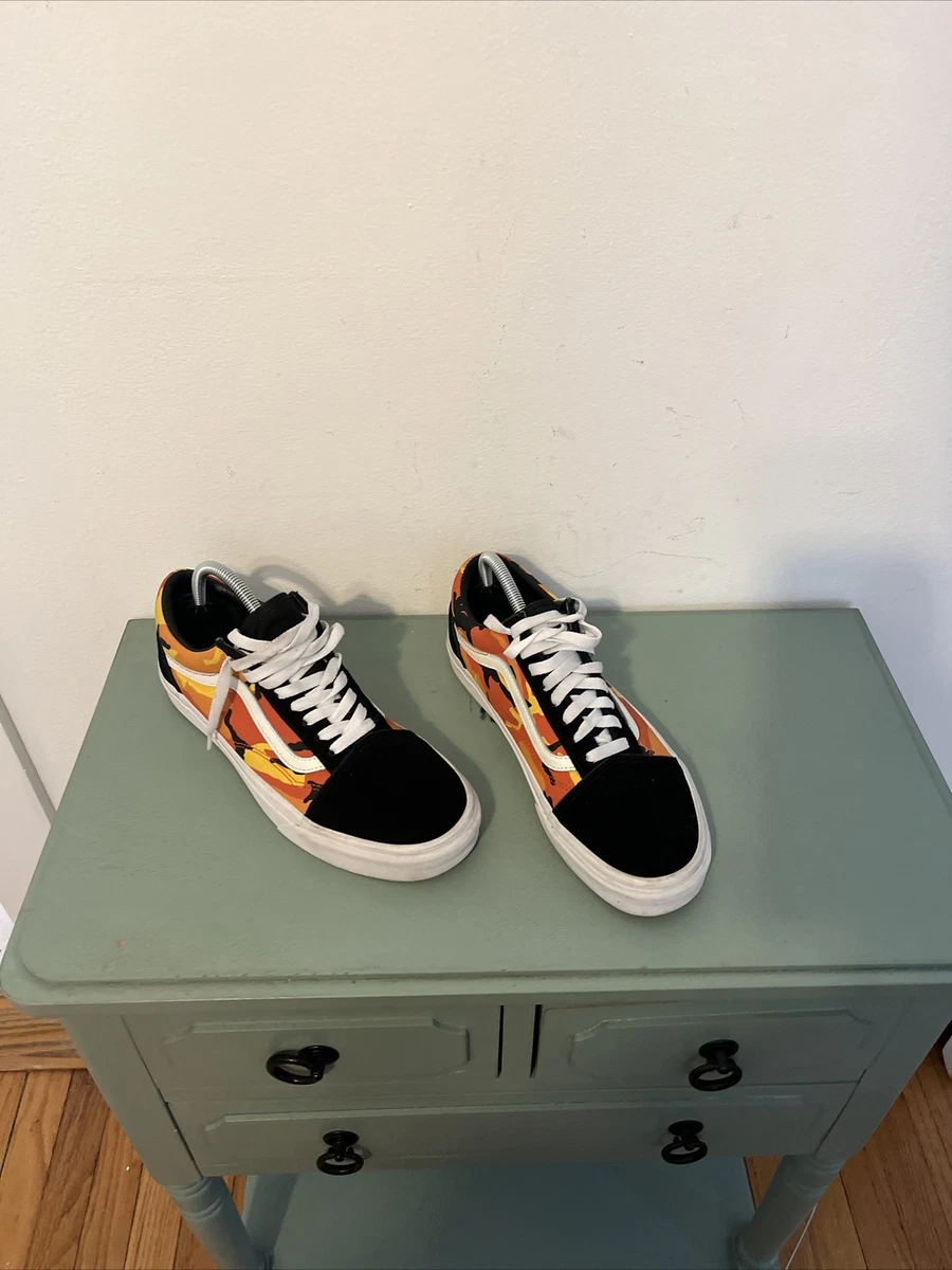 Orange camo vans old skool top