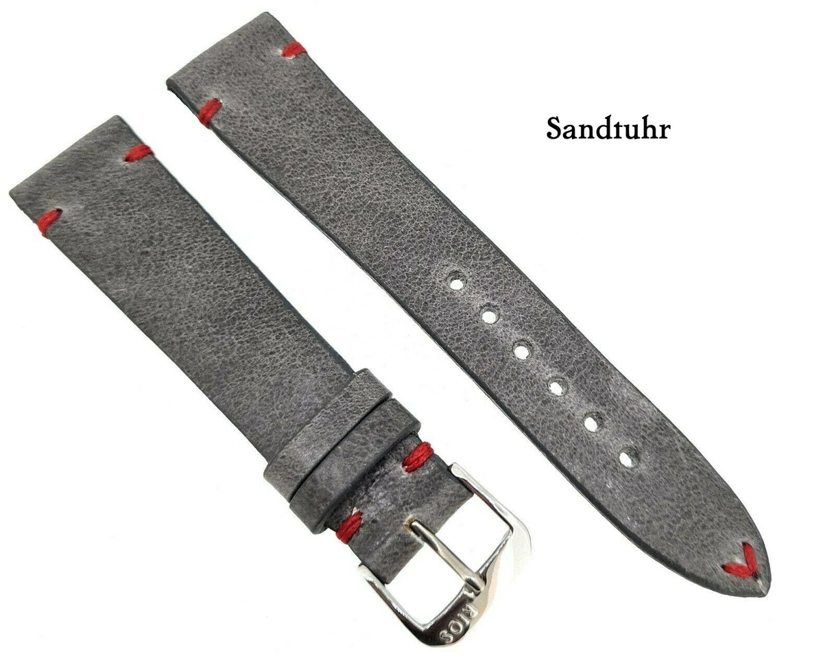 XL Cinturino IN Pelle 18, 20, 22, 24mm Rios1931 Germany Vintage - Foto 4