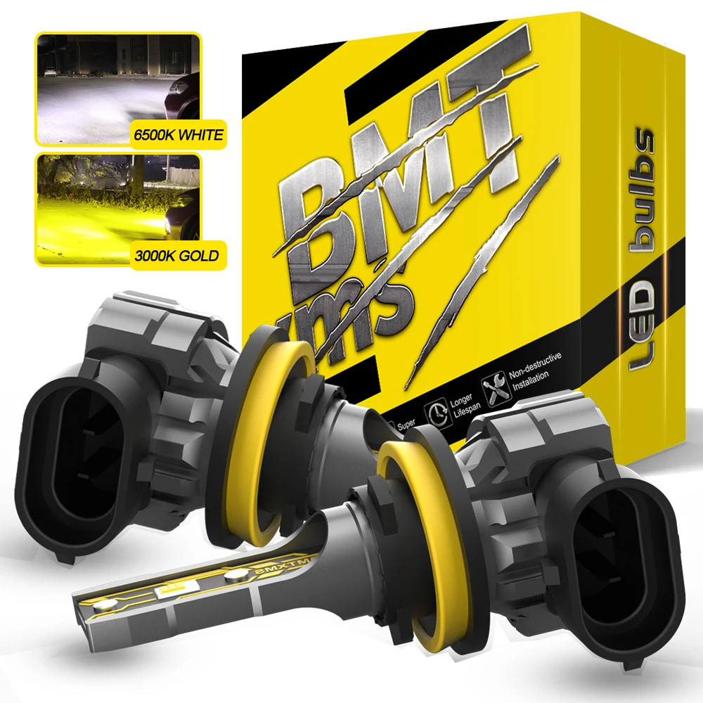 Ampoules LED H11 H8 étanches en aluminium pour feux antibrouillard de voiture