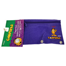 VINTAGE MEAD GARFIELD THE CAT PURPLE SCHOOL ZIPPER POUCH 3 RING BRAND NEW NOS